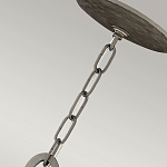 Люстра подвесная с широким белым текстильным абажуром и вертикальными декоративными элементами Hinkley варинант исполнения - 7 | Loft Concept в Твери