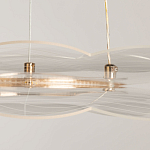 Люстра с прозрачным волнистым плафоном в форме цветка Ethereal Bloom варинант исполнения - 9 | Loft Concept в Твери