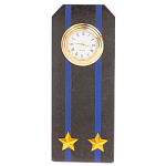 Часы погон подарочные настольные Авиация ВМФ из натурального камня Змеевик Military Clock варинант исполнения - 16 | Loft Concept в Твери