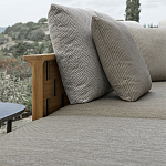 Дизайнерский уличный диван из массива дерева с плетеной спинкой PALINFRASCA Sofa варинант исполнения - 2 | Loft Concept в Твери