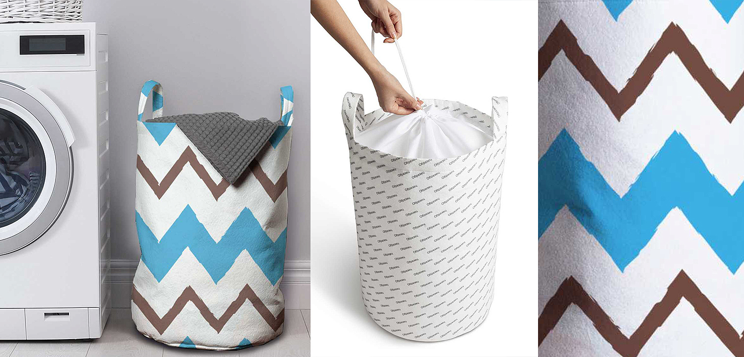 Корзина Blue Zigzag Basket Корзина Blue Zigzag Basket - Loft-Concept в Твери