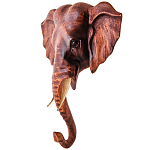 Панно из дерева голова слона Panel With Animals 30 варинант исполнения - 2 | Loft Concept в Твери