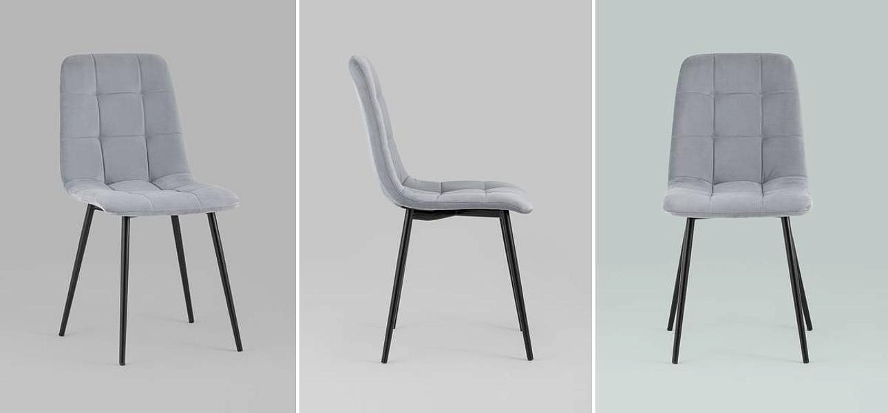 Стул NANCY S-2 Chair Серый Велюр Стул NANCY S-2 Chair Серый Велюр - Loft-Concept в Твери