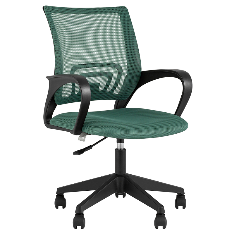 Офисное кресло с основанием из черного пластика Desk chairs Green Зеленый Черный Офисное кресло с основанием из черного пластика Desk chairs Green Зеленый Черный в Твери | Loft Concept