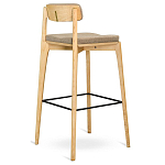 Барный стул из массива ясеня Elegant Ash Shape варинант исполнения - 4 | Loft Concept в Твери