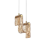 Подвесной светильник волнистой формы из фактурного стекла Wave варинант исполнения - 2 | Loft Concept в Твери