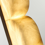 Бра с изогнутым плафоном из белого алебастра на прямоугольном основании Cryptocrystalline Stone варинант исполнения - 8 | Loft Concept в Твери