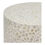 Приставной столик с рисунком из раковин устриц Bone Inlay варинант исполнения - 3 | Loft Concept в Твери