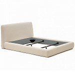 Кровать со съемным бежевым чехлом из ткани букле White Boucle Collection варинант исполнения - 1 | Loft Concept в Твери