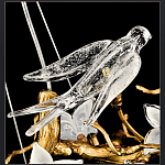 Люстра в виде золотой ветки с цветами и птичками Marvelous Garden варинант исполнения - 10 | Loft Concept в Твери