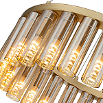 Люстра со стеклянными цилиндрическими плафонами Luminous Cylinders Amber Round варинант исполнения - 5 | Loft Concept в Твери