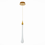 Подвесной светильник с плафоном в форме капли на золотистом каркасе Raindrop варинант исполнения - 3 | Loft Concept в Твери