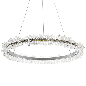 Кольцевая люстра с хрустальным декором Rowan Crystal Ring Chrome Horizontal Chandelier