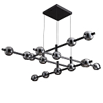 Люстра подвесная черная в сочетании с серыми стеклянными плафонами Embodiment варинант исполнения - 1 | Loft Concept в Твери