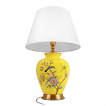 Настольная лампа желтая с изображением птиц Slip Away варинант исполнения - 9 | Loft Concept в Твери