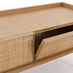 ТВ-тумба с плетеным декором Buckley Wicker TV Stand варинант исполнения - 4 | Loft Concept в Твери