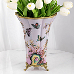 Декоративная ваза из фарфора с бронзовыми вставками Eden Garden варинант исполнения - 7 | Loft Concept в Твери