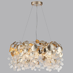 Люстра с декоративными подвесками из прозрачного стекла в форме монеток FAIRYTREE Light варинант исполнения - 8 | Loft Concept в Твери