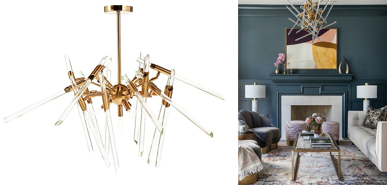 Люстра Ice Rods Chandelier brass Люстра Ice Rods Chandelier brass - Loft-Concept в Твери