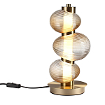 Настольная лампа с 3-мя рифлеными стеклянными шарами Marcelh Light варинант исполнения - 2 | Loft Concept в Твери