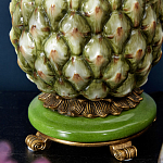 Настольная лампа с каркасом и декором в виде ананаса из фарфора и бронзы Pineapple Lamp варинант исполнения - 3 | Loft Concept в Твери