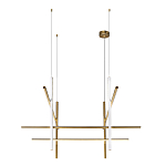 Люстра с 8-ю пересекающимися цилиндрическими плафонами на тонких тросах Trumpet tube варинант исполнения - 4 | Loft Concept в Твери