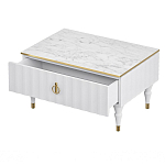 Стол журнальный белый с ящиком Expanses of Beauty варинант исполнения - 2 | Loft Concept в Твери