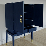 Кабинетный шкаф Elsa Dreams Blue с 2-мя ящиками варинант исполнения - 3 | Loft Concept в Твери