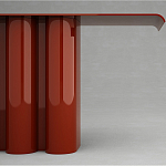 Консоль красная с цилиндрическим основанием Giorgio варинант исполнения - 2 | Loft Concept в Твери