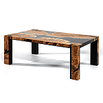 Кофейный Стол River in Autumn Elm Resin Coffee Table варинант исполнения - 4 | Loft Concept в Твери