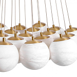 Люстра подвесная круглая с сферическими плафонами из натурального камня Glowing Spheres варинант исполнения - 7 | Loft Concept в Твери