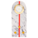Часы погон МВД подарочные настольные из натурального камня Мрамор Military Clock варинант исполнения - 13 | Loft Concept в Твери