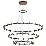 Люстра подвесная с тремя круглыми ярусами и цилиндрическими плафонами Arnaut Light варинант исполнения - 4 | Loft Concept в Твери