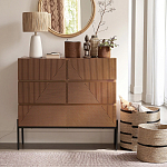 Комод с геометрическим рисунком на ящиках Anders Dark Wood варинант исполнения - 7 | Loft Concept в Твери