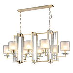 Люстра прямоугольной формы с 8-ю цилиндрическими плафонами из стекла Laurent варинант исполнения - 6 | Loft Concept в Твери