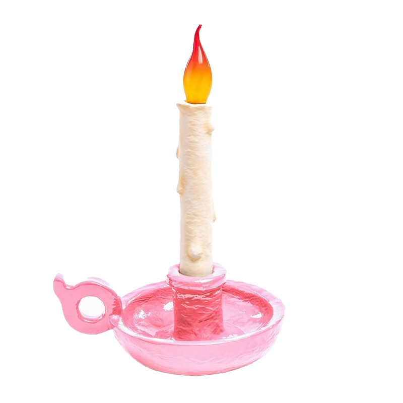 Настольная лампа Seletti Bugia light pink Белый Розовый в Твери | Loft Concept 