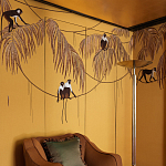 Обои с вышивкой ручной работы Étienne Original colourway on wool sateen варинант исполнения - 3 | Loft Concept в Твери