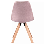 Стул мягкий с высокой спинкой на деревянных ножках Chair Dusty Pink варинант исполнения - 4 | Loft Concept в Твери