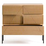 Комод с геометрическим рисунком на ящиках Anders Light Wood варинант исполнения - 3 | Loft Concept в Твери