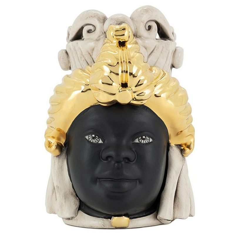 Ваза Vase Moro Lady Small Chic Черный Золотой Бежевый Ваза Vase Moro Lady Small Chic Черный Золотой Бежевый в Твери | Loft Concept