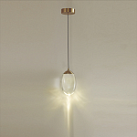 Подвесной светильник с плафоном в форме капли Crystal Transparent Drop варинант исполнения - 4 | Loft Concept в Твери