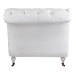 Кушетка белая с мягкой обивкой из велюра Michael Couch варинант исполнения - 3 | Loft Concept в Твери