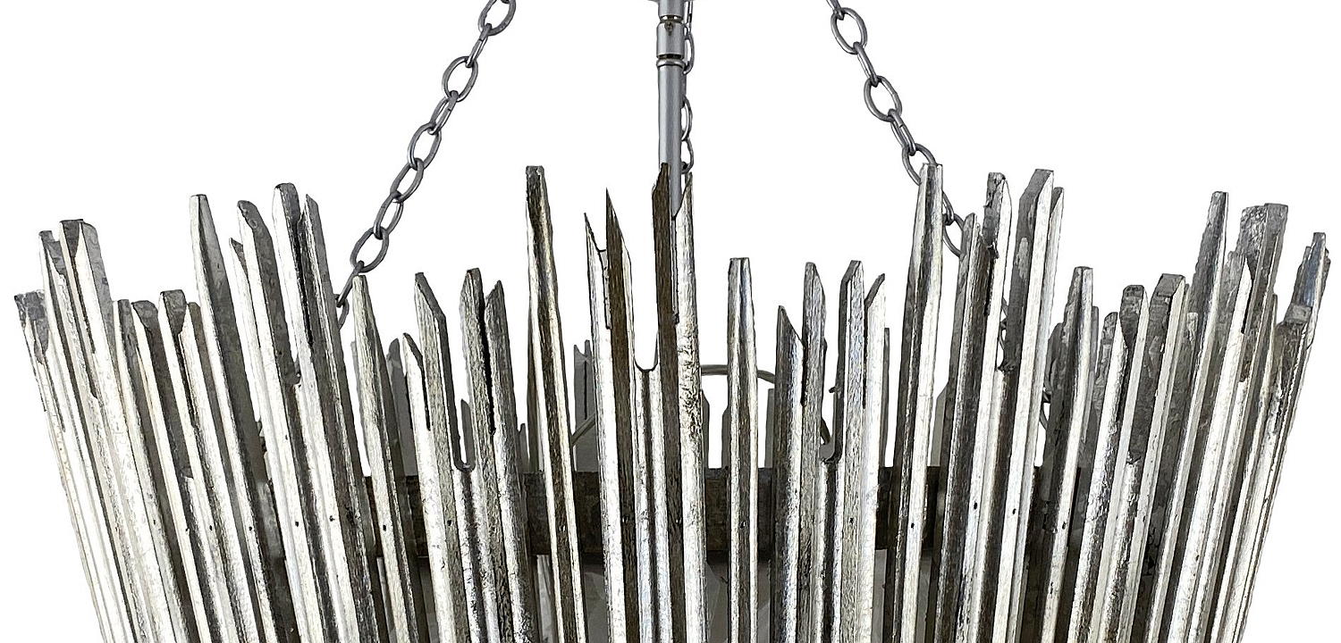 Люстра Ragna Silver Wooden Rods Chandelier Люстра Ragna Silver Wooden Rods Chandelier - Loft-Concept в Твери