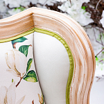 Кресло из натурального бука золотистое с изображением птиц и цветов Blooming Birds варинант исполнения - 2 | Loft Concept в Твери