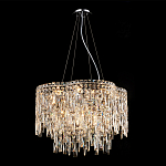 Люстра подвесная с хрустальными подвесками и металлическим основанием цвета Хром Ludivine Lighting варинант исполнения - 4 | Loft Concept в Твери