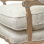 Кресло со спинкой из ротанга Ellie Rattan Armchair beige print flax варинант исполнения - 4 | Loft Concept в Твери