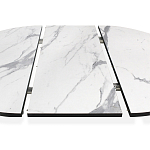 Стол обеденный раздвижной со столешницей белый мрамор Magali варинант исполнения - 7 | Loft Concept в Твери