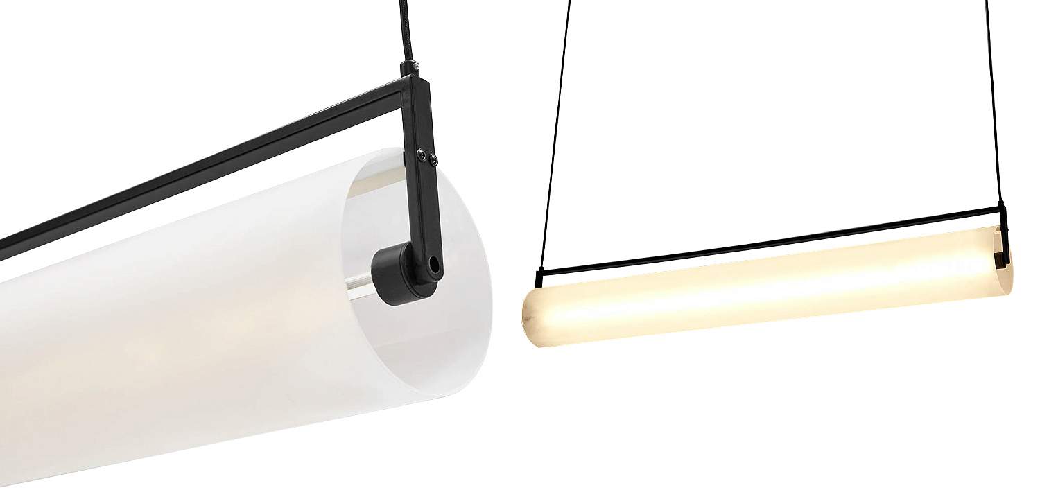 Дизайнерский линейный подвесной светильник CANVAS LINEAR HANGING LAMP Дизайнерский линейный подвесной светильник CANVAS LINEAR HANGING LAMP - Loft-Concept в Твери