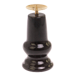 Подсвечник из натурального камня змеевик чёрного цвета Stone Candlestick варинант исполнения - 2 | Loft Concept в Твери