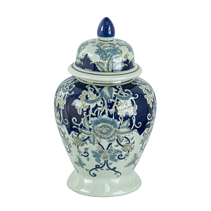Ваза с крышкой Blue & White Ornament Vase 42